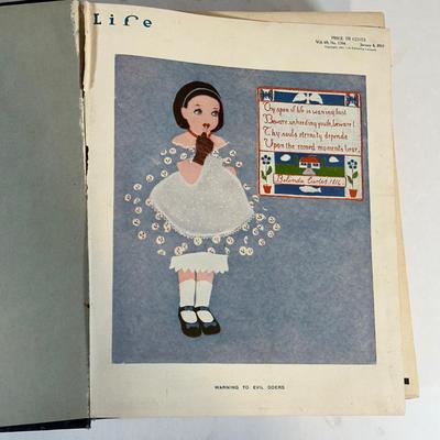LOT 52: Antique Bound Volume Of Life Magazine LXIX 1917