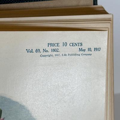LOT 52: Antique Bound Volume Of Life Magazine LXIX 1917