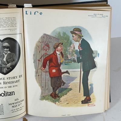 LOT 52: Antique Bound Volume Of Life Magazine LXIX 1917