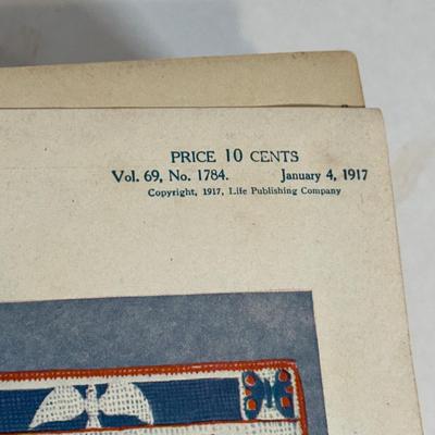 LOT 52: Antique Bound Volume Of Life Magazine LXIX 1917