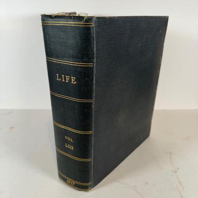 LOT 52: Antique Bound Volume Of Life Magazine LXIX 1917
