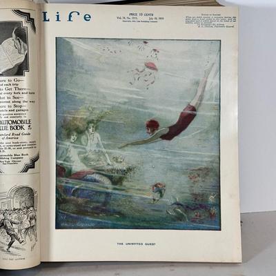 LOT 53: Antique Bound Volume Of Life Magazine LXXIV 1919