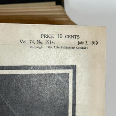 LOT 53: Antique Bound Volume Of Life Magazine LXXIV 1919
