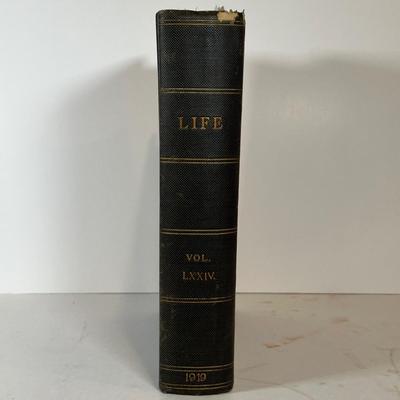 LOT 53: Antique Bound Volume Of Life Magazine LXXIV 1919