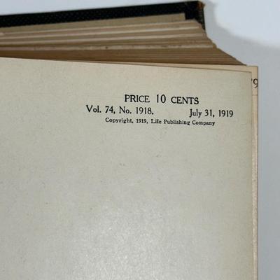 LOT 53: Antique Bound Volume Of Life Magazine LXXIV 1919