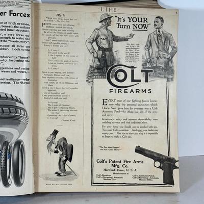LOT 53: Antique Bound Volume Of Life Magazine LXXIV 1919