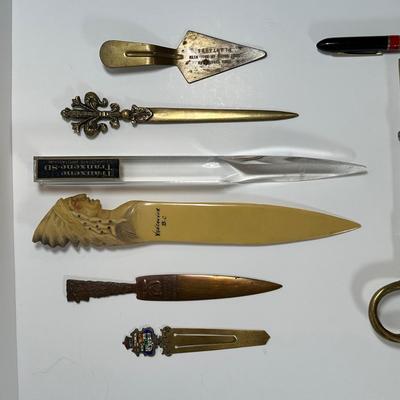 LOT 54: Vintage Office/Desk Essentials - Letter Openers, Pencils & More