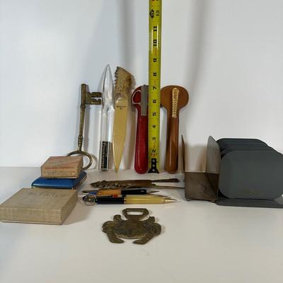 LOT 54: Vintage Office/Desk Essentials - Letter Openers, Pencils & More