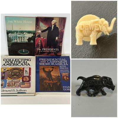 LOT 55: Vintage Political/Presidential Books & Pins