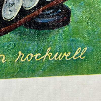 LOT 62: The Collector by Norman Rockwell Limited Edition Franklin Mint Canvas Print