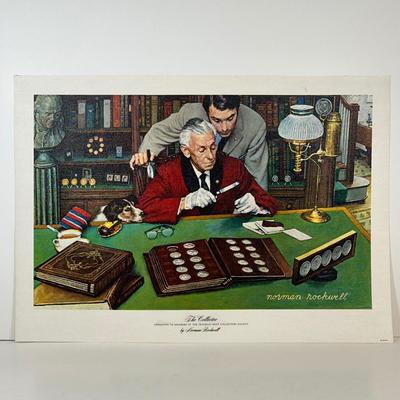 LOT 62: The Collector by Norman Rockwell Limited Edition Franklin Mint Canvas Print