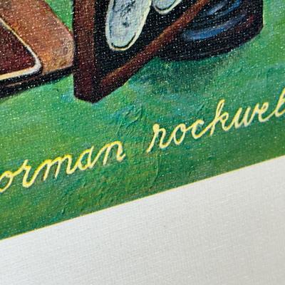 LOT 62: The Collector by Norman Rockwell Limited Edition Franklin Mint Canvas Print