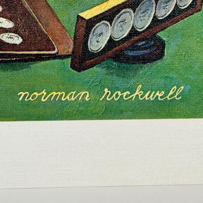 LOT 62: The Collector by Norman Rockwell Limited Edition Franklin Mint Canvas Print