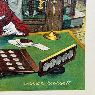 LOT 62: The Collector by Norman Rockwell Limited Edition Franklin Mint Canvas Print
