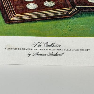 LOT 62: The Collector by Norman Rockwell Limited Edition Franklin Mint Canvas Print