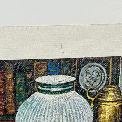 LOT 62: The Collector by Norman Rockwell Limited Edition Franklin Mint Canvas Print