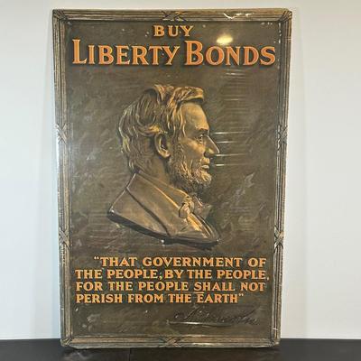 LOT 63: Vintage Lincoln Liberty Bonds Poster