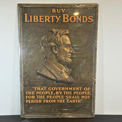 LOT 63: Vintage Lincoln Liberty Bonds Poster