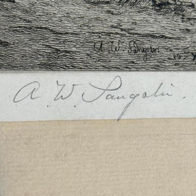 LOT 64: Vintage Niagara Falls Etching by Amos Sangster