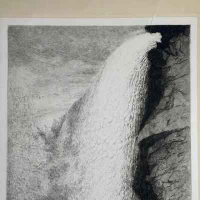 LOT 64: Vintage Niagara Falls Etching by Amos Sangster