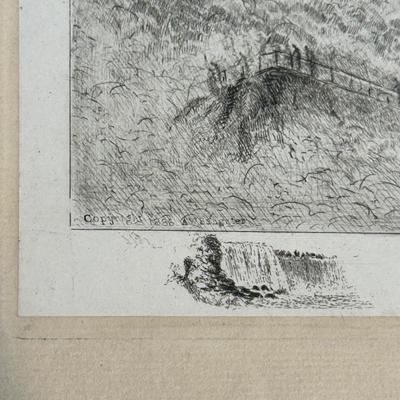 LOT 64: Vintage Niagara Falls Etching by Amos Sangster