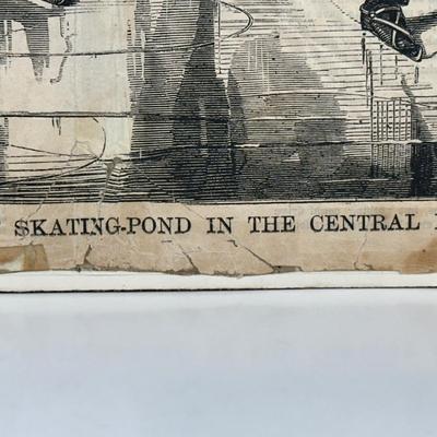 LOT 65: Skating on the Ladies' Skating Pond in Central Park, New York Print by Winslow Homer