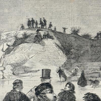 LOT 65: Skating on the Ladies' Skating Pond in Central Park, New York Print by Winslow Homer