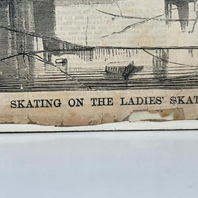 LOT 65: Skating on the Ladies' Skating Pond in Central Park, New York Print by Winslow Homer