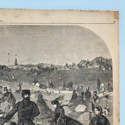 LOT 65: Skating on the Ladies' Skating Pond in Central Park, New York Print by Winslow Homer