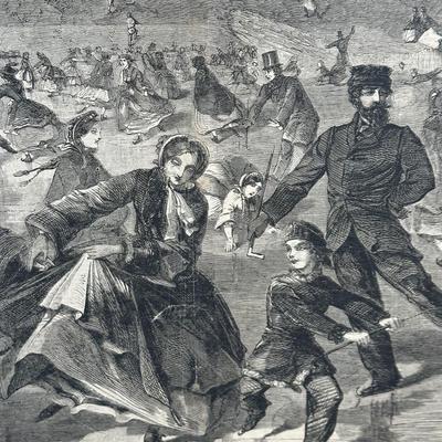 LOT 65: Skating on the Ladies' Skating Pond in Central Park, New York Print by Winslow Homer