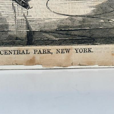 LOT 65: Skating on the Ladies' Skating Pond in Central Park, New York Print by Winslow Homer