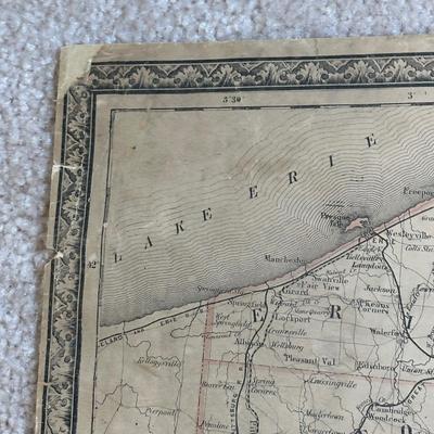 LOT 67: Antique 1864 Railroad Canal & County Map of Pennsylvania New Jersey & Adjoining States