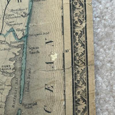 LOT 67: Antique 1864 Railroad Canal & County Map of Pennsylvania New Jersey & Adjoining States