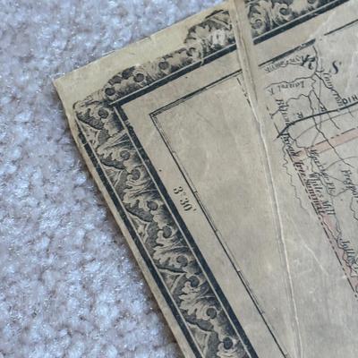 LOT 67: Antique 1864 Railroad Canal & County Map of Pennsylvania New Jersey & Adjoining States