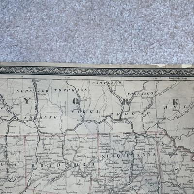 LOT 67: Antique 1864 Railroad Canal & County Map of Pennsylvania New Jersey & Adjoining States