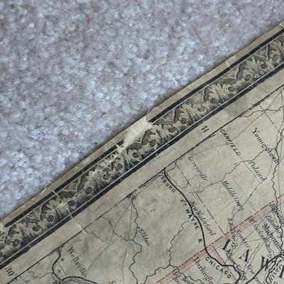 LOT 67: Antique 1864 Railroad Canal & County Map of Pennsylvania New Jersey & Adjoining States