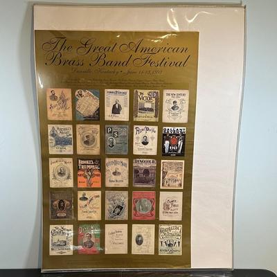 LOT 76: Collection Of Vintage Sheet Music & The Great American Brass Band Festival Poster