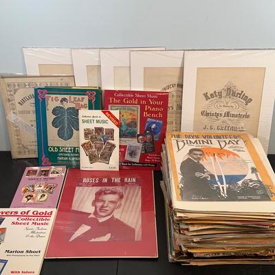 LOT 76: Collection Of Vintage Sheet Music & The Great American Brass Band Festival Poster