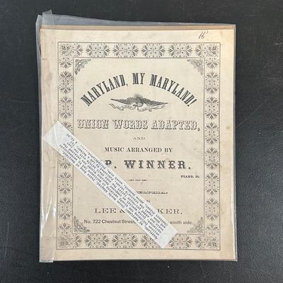 LOT 76: Collection Of Vintage Sheet Music & The Great American Brass Band Festival Poster
