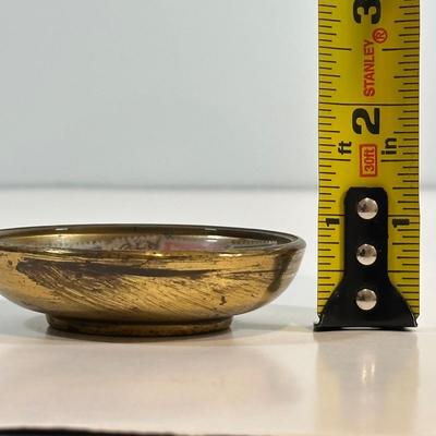 LOT 77: Israel Lucite Stained Glass Window, Israeli Stamp Brass Trinket Dish & More
