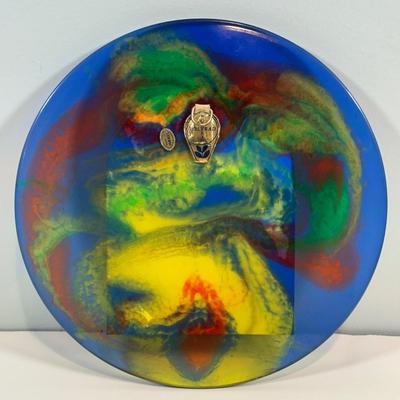 LOT 77: Israel Lucite Stained Glass Window, Israeli Stamp Brass Trinket Dish & More