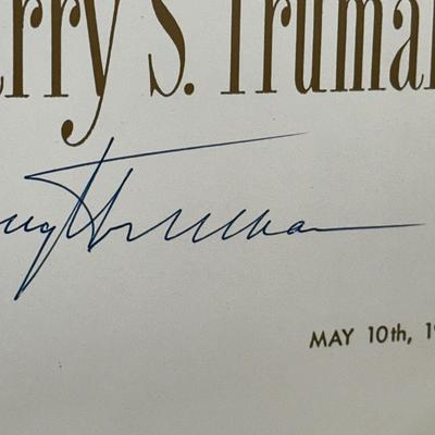 LOT 79: Harry S. Truman Collectables - Poster, Magazines, Hand Signed Document & More