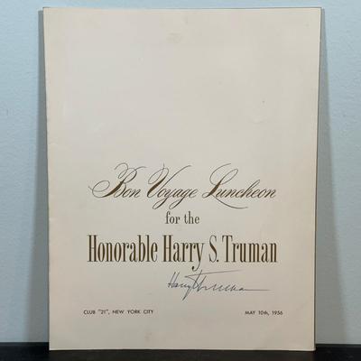 LOT 79: Harry S. Truman Collectables - Poster, Magazines, Hand Signed Document & More
