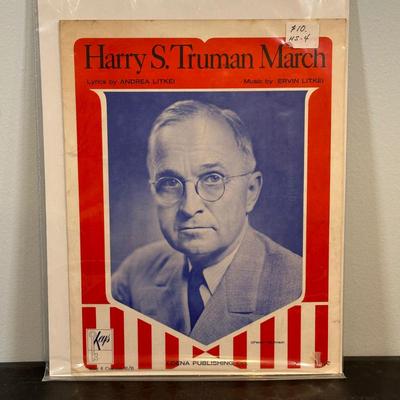 LOT 79: Harry S. Truman Collectables - Poster, Magazines, Hand Signed Document & More