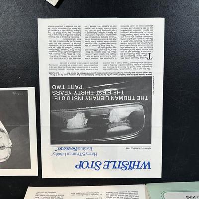 LOT 79: Harry S. Truman Collectables - Poster, Magazines, Hand Signed Document & More