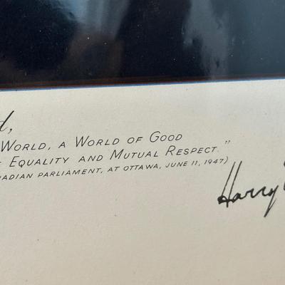 LOT 79: Harry S. Truman Collectables - Poster, Magazines, Hand Signed Document & More