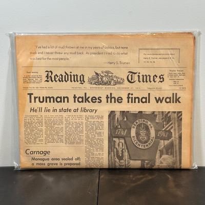 LOT 79: Harry S. Truman Collectables - Poster, Magazines, Hand Signed Document & More