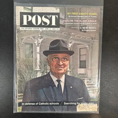 LOT 79: Harry S. Truman Collectables - Poster, Magazines, Hand Signed Document & More