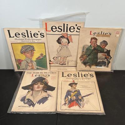 LOT 80: Antique Leslie's Illustrated Weekly Newspaper Collection