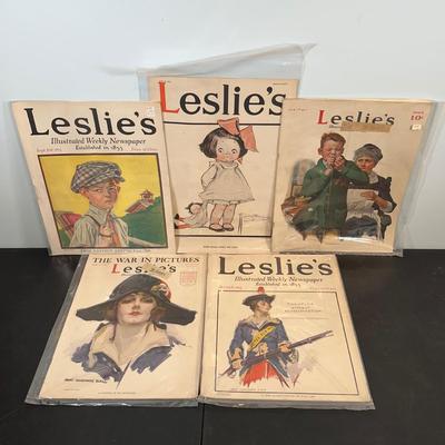 LOT 80: Antique Leslie's Illustrated Weekly Newspaper Collection